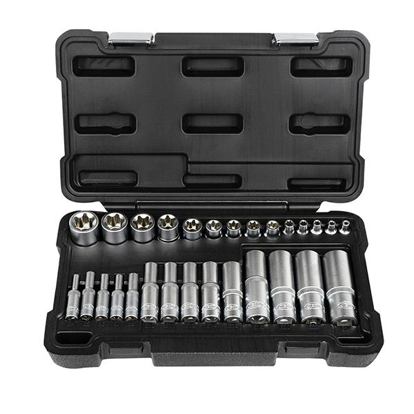 JB54141 Jogo Chaves Cx.1/4-3/8-1/2 Torx 28Pçs - Image 1